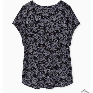 Torrid Disney Haunted Mansion Nightmare before Christmas cap sleeve blouse